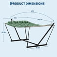 thumbnail image 6 of Double Hammock with Stand – 2-Person Cotton Rope Hammock with Polyester Quilted Pad & Pillow, 475 Lbs Capacity Portable Hammock for Garden, Yard & Camping, 6 of 7