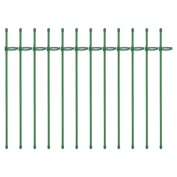 Kearding Protección vegetal eficaz y verde con soporte duradero para plantas, palo para plantas, soporte alto y fácil Jardín y Patio Verde 16 pulgadas/40 cm 12 juegos