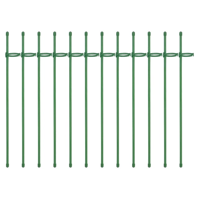 kurtrusly Protection Efficace des Plantes avec Bâton de Support Durable Bâton de Support Robuste Bâtonnets de Plantes Support Haut Vert 18 Po/45cm 12 Ensembles