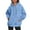 Blue, variant on TTHXQING Oversized Sweatshirt For Women Preppy Teen Casual Solid Color Plush Hoodie Y2K Roomy Basic Fall Fashion Sweater Clearance Sale Black Xxl