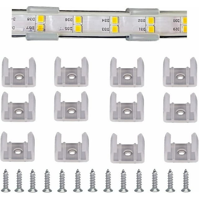 120 Uds. Clips de tira de luz Led Clips de montaje de neón tamaño 10/13/16mm hacen que los letreros de neón tira de luz Flexible tarjeta de fijación (b.13mm/0,51 pulgadas)