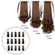 thumbnail image 5 of Peluca de cola de caballo, pelucas sintéticas realistas de fibra de alta temperatura, peluquín rizado Natural Artificial, resistente al calor, Cuidado del cabello Marron oscuro, alargamiento 58 cm Seitruly CE014651-11, 5 of 6