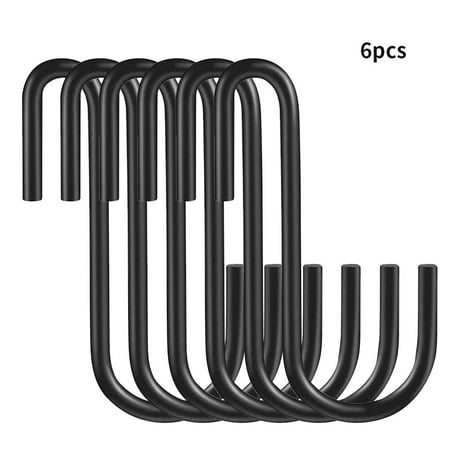 

6pcs Heavy Duty S Hook Stainless Steel Clothes Bags Pot Holder Hanging Hanger