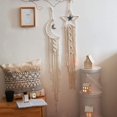 thumbnail image 3 of Colgante de luna y estrella hueco, colgante de pared de macramé hecho a mano con dulces sueños para la decoración del hogar y el jardín de la habitación, 3 of 6