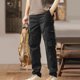 thumbnail image 5 of Pantalones largos para hombre, cintura elástica, transpirables, cómodos, suaves, informales, de playa, de poliéster, 5 of 5