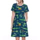 thumbnail image 1 of Disketp Little Pirate Crocodile para Vestido de Manga Corta para Mujeres, Vestidos de Verano para Mujeres, Casual y Holgado para la Playa, 1 of 6