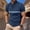 Navy, variant on KeShDi Men's Shirts Polo Shirts Button Down Men Solid Color Casual Fashion Button Round Neck Short Sleeve T-shirt Navy 3X