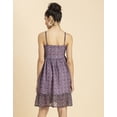 thumbnail image 3 of MoomayaWomens PrintedStrappy Flared Dress, Smocked Frilled Short Dress, 3 of 8