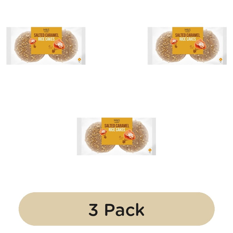 M&S Salted Caramel Rice Cakes 114g, British Import (Pack of 3)