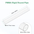 thumbnail image 3 of Tubo de acrílico rígido claro de 1 paquete, 39 mm [1.54"] ID x 45 mm [1.77"] OD tubo redondo de plástico para sistema de enfriamiento de agua / lámparas / fuentes / acuarios [305 mm / 12 IN], 3 of 7