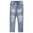 thumbnail image 1 of Men's Biker Denim Straight Fit Denim Jeans, 1 of 1