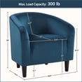 thumbnail image 5 of Yaheetech Velvet Upholstered Accent Chair for Livingroom,Pagoda Blue, 5 of 9