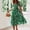 Green, variant on Women’s Casual Tennis Dress Women Square Neck Short Sleeve Floral Summer Beach Aline Midi Dress for Warm Weather Start Yellow XL