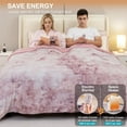 thumbnail image 3 of Heated Blanket Full Size,Pink Electric Blanket 72"x 84",Soft Faux Fur Tie-Dye Heating Blanket,5 Heating Levels & 10 Hrs Auto Off,Over-Heat Protection, ETL Certification, 3 of 6