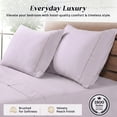 thumbnail image 4 of Loomsnest Luxury 1800 Series Brushed Microfiber 3 Piece Twin Size Sheet Set, Wrinkle Resistant, Deep Pocket (Fits up to 16"), Lavender, 4 of 9