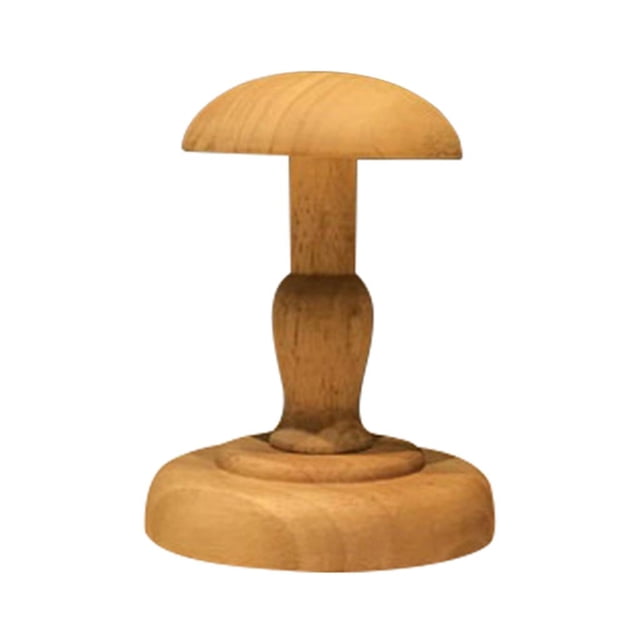 Tachiuwa 1Pcs Solid Wood Hat Holder Stand Display Rack Brown S