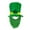 Green#02, variant on St. Patrick's Day Hat Green Leprechaun Top Hat with Beard Irish Shamrockes Velvet Hat