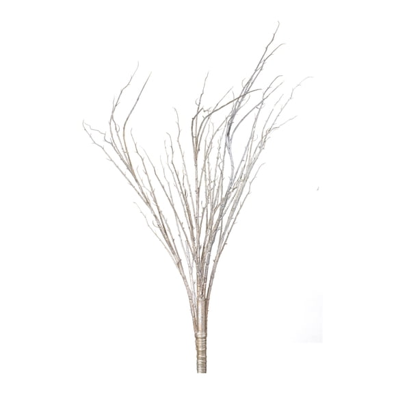 Melrose Snowy Christmas Artificial Branch Sprays - 45" - Brown and White - Set of 2