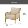 thumbnail image 3 of Better Homes & Gardens Windsor Linen Accent Chair, Light Honey Wood, 3 of 12