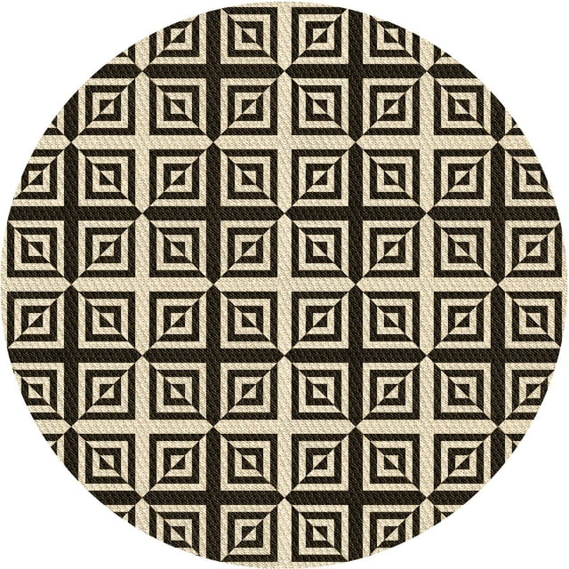 Ahgly Company Machine Washable Indoor Square Transitional Midnight Gray Area Rugs, 3' Square