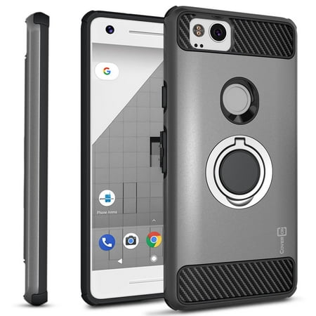 CoverON Google Pixel 2 Case with Ring Holder, RingCase Series Hybrid Protective Dua Layer Phone