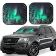 thumbnail image 2 of Uemuo Northern Lights 2 Printed 2 PCS Car Windshield Sun Shade, Auto Sun Heat and UV Rays Blocker, Foldable Automotive Front Window Sunshade Protector, 2 of 7