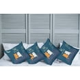 thumbnail image 6 of Ambesonne I Love You Throw Pillow Cover 4 Pack, Love Cats on Roof, 18", Petrol Blue Ivory, 6 of 6