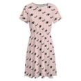 thumbnail image 4 of Eye Cartoon Eyelashes Dress Summer Street Style Dresses Female Short Sleeve Printed Sundress, 4 of 7