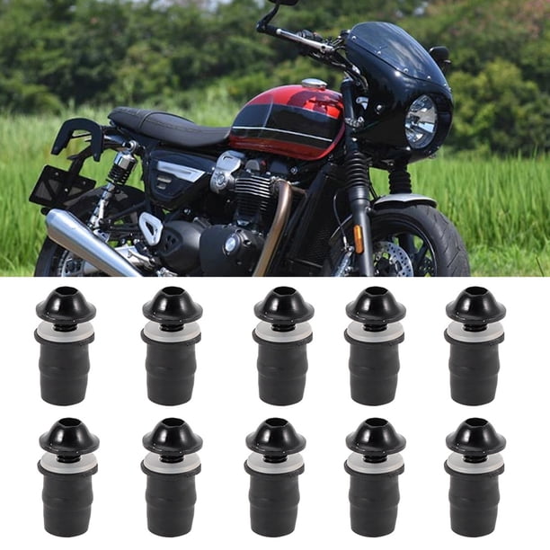 10 piezas de tornillos universales de montaje de parabrisas de motocicleta, tornillos hexagonales interiores M5 para parabrisas, tornillos de parabrisas, tuercas, kit de tornillería Ecomeon no