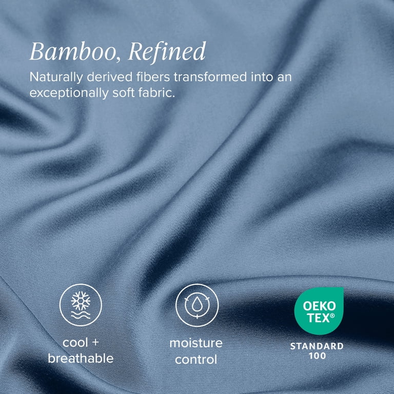 Bare Home Bamboo Sheet Set, Queen, Coronet Blue photo 4