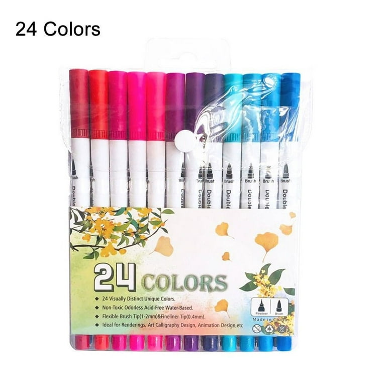 12 Colors Waterborne Acrylic Markers Felt Pen Manga Sketching