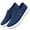 Blue, variant on Woobling Men Loafers Slip On Casual Shoes Classic Flats Lightweight Boat Mens Non-Slip Comfort Blue 9.5