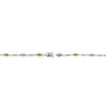 thumbnail image 4 of Gem Stone King 925 Sterling Silver Blue Zircon and Yellow Sapphire and Round White Lab Grown Diamond Tennis Bracelet for Women (3.83 Cttw, Gemstone Birthstone, Oval 6X4MM, 7.25 inches), 4 of 4