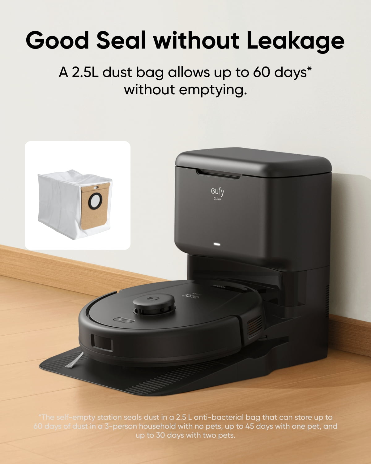 eufy Replacement Dust Bags for eufy L60/L50 Series with Self-Empty Station