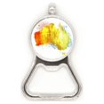 thumbnail image 1 of Australia Colorful Map Illustration Pattern Metal Beer Bottle Cap Opener Duty Stainless Steel, 1 of 3