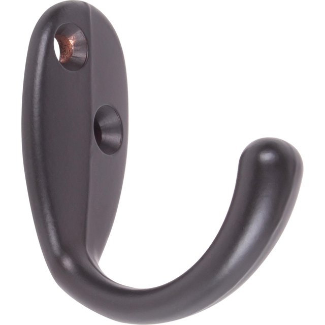 Gancho de almacenamiento Stone Harbor Hardware de 5 cm de altura, bronce frotado con aceite