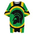 thumbnail image 3 of A Trojan Uk Flag in The Colors of Jamaica Sleepshirts For Sleeping Travels Loose Sleepdress Pajama Dress Soft Nightdress Sleepwear, 3 of 7
