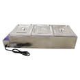 thumbnail image 4 of 3 Pans Food Warmer Restaurants Hotels Food Soup Buffet Steam Table Warming Equipment Commercial, 4 of 13