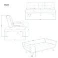 BSHTI 66” Futon Sleeper Sofa Bed,Convert to a Fully Functioning Futon Sleeper,Manufactured Wood