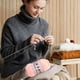thumbnail image 5 of Hilo de algodón con leche para tejer muñecas y suéteres de bebé | Hilo suave para manualidades | Ovillo de lana para tejer bufandas, gorros y decoración del hogar, 5 of 6