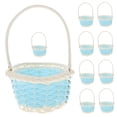 thumbnail image 3 of HOOWIFFY 10pcs Portable Plastic Easter Basket Woven Small Basket for Parties, 3 of 6