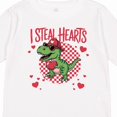 thumbnail image 4 of Inktastic I Steal Hearts Dinosaur Valentine's Day Boys Long Sleeve Toddler T-Shirt, 4 of 5