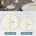 thumbnail image 4 of Posh Setting Disposable Plastic Plates Set - Heavy Duty Vintage Plastic Plates - Ivory Vintage Disposable Dinnerware Sets with 30 Appetizer Plates & 30 Plastic Dinner Plates for Wedding (60 Pack), 4 of 6