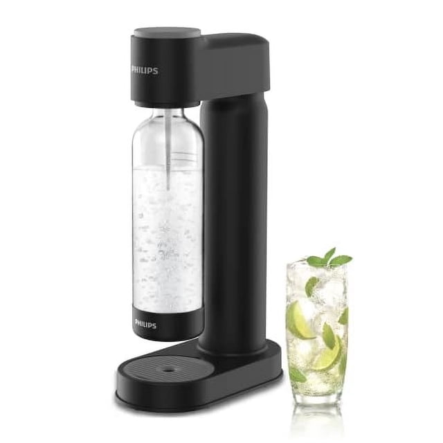 Agua con gas Philips para hacer refrescos con botella de 1 litro y 60 litros de CO2