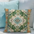 thumbnail image 6 of Boho Throw Pillow Covers 16x16 inch Set of 2 Monaco Rug Persian Carpet Double Sided Pattern Cotton Soft Pillow Case Cushion Cover Pillowcase for Couch Sofa Bed Decorative (Green), 6 of 6