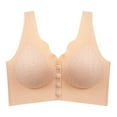 thumbnail image 2 of Front Closure Daisy Bras for Older Women Comfortable No Underwire Bralettes Lightweigh Full Coverage Underwear for Everyday Sleep, 2 of 7