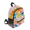 thumbnail image 2 of FORMRS School Backpack with Front Zippered Pocket 12" Student Travel Daypack, Yellow Circles, 2 of 6