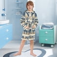 thumbnail image 5 of FORMRS Niños Bathrobe Unisex Hooded Robe Soft Plush Pajamas Sleepwear, Size 2-3T, Winter Village, 5 of 7