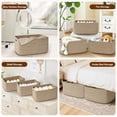 thumbnail image 3 of Natubeau Cotton Rope Storage Baskets 2 Pack, 29L Closet Cube Organizer Bins with Reinforced Handles, 17.5"x13"x7" Neutral Woven Shelf Baskets for Nursery Kitchen Clothes Toys, Natural, 3 of 9