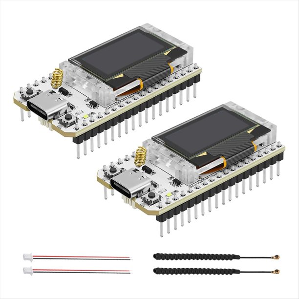 2 Juegos de Placas de Desarrollo ESP32 LoRa V3 con Antena LoRa de 868 MHz, WiFi y Bluetooth SX1262 Integrados.